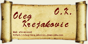 Oleg Krejaković vizit kartica